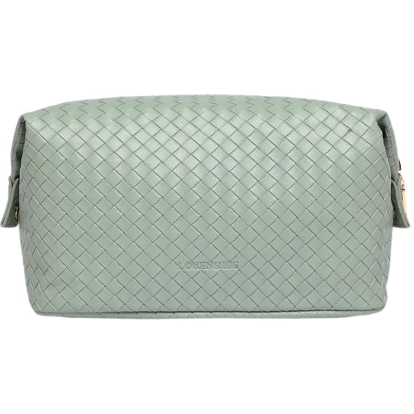 Lucinda Woven Cosmetic Case - Sage Green
