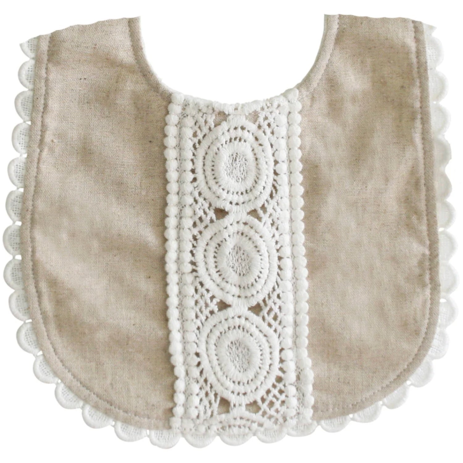 Olivia Bib - Natural Linen