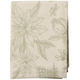 Poinsettia Table Cloth 150x350cm - Olive