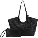 Solana 2pc Woven Tote - Black