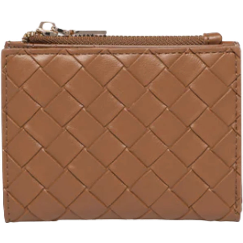 Lily Woven Wallet - Tan