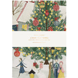 Linen Tea Towel - Christmas Village