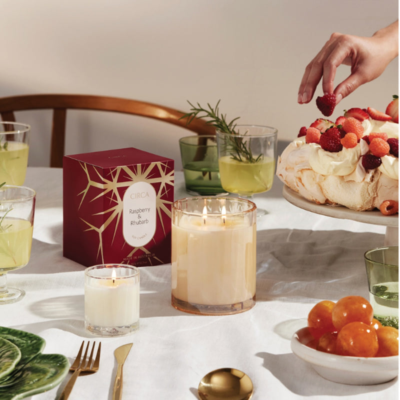 Circa 350g Candle - Raspberry & Rhubarb