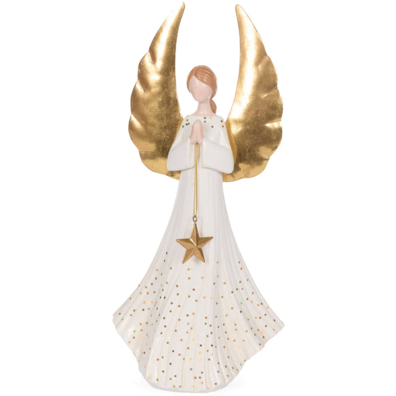 Angel Praying - White/Gold
