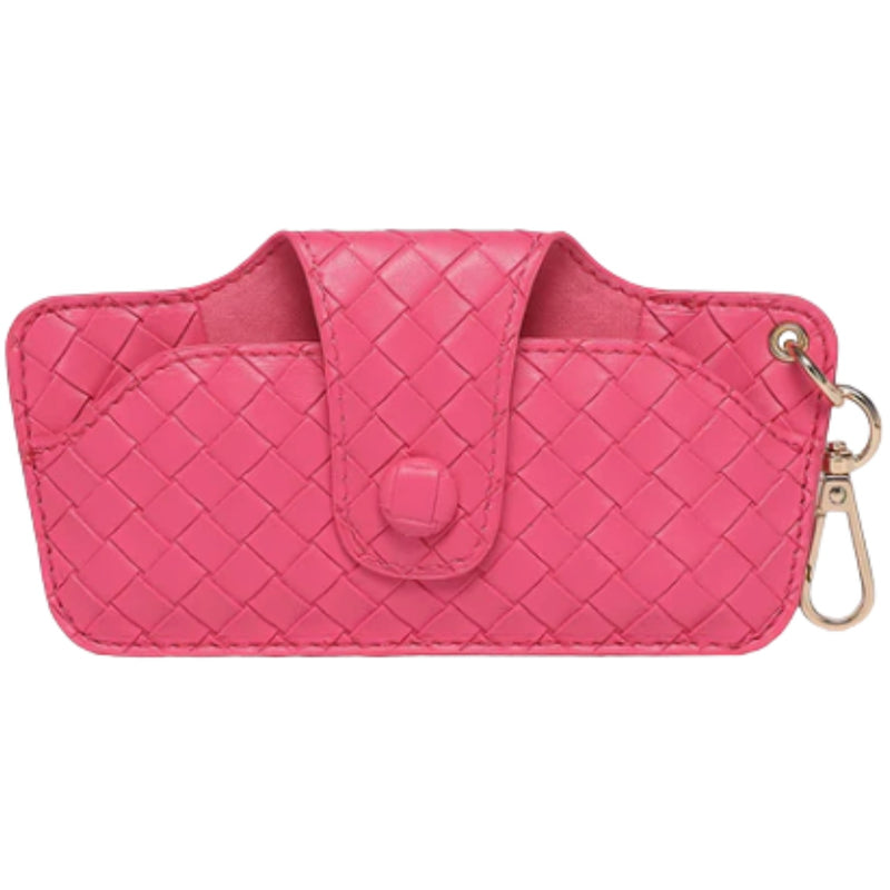 Skittle Sunglass Case - Woven Hot Pink