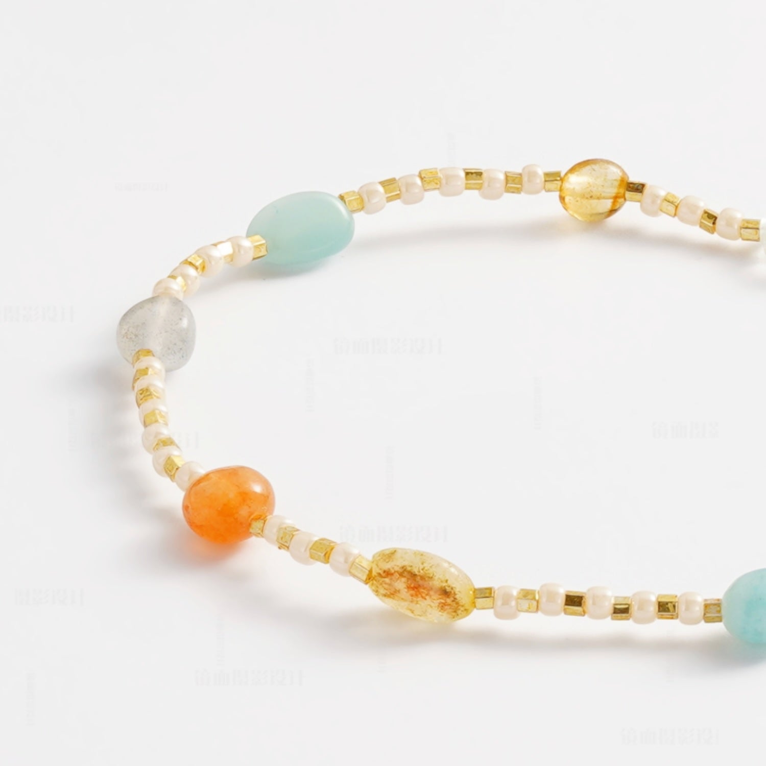 Harriette Bracelete - Aqua/Coral