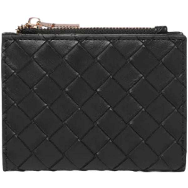 Lily Woven Wallet - Black