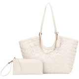 Solana 2pc Woven Tote - White