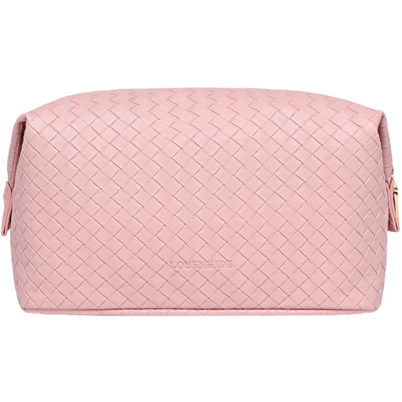Lucinda Woven Cosmetic Case - Pink