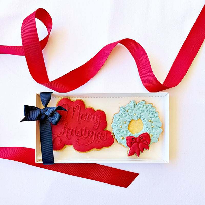 Christmas Cookies 2pk - Christmas Wreath