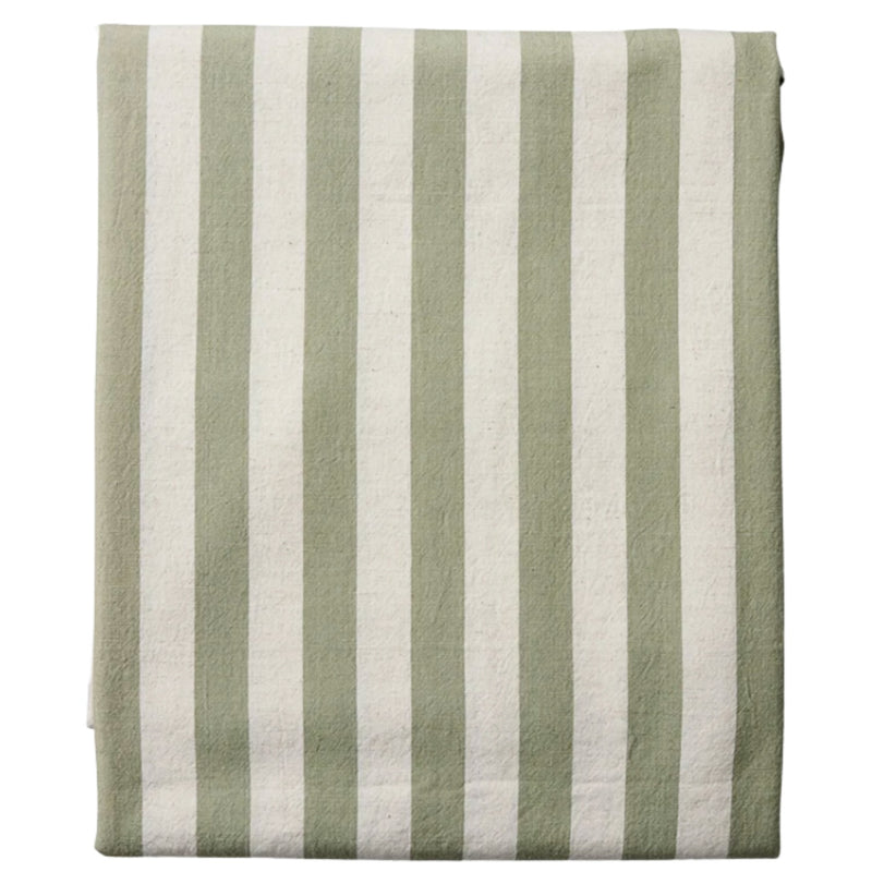 Estelle Tablecloth 150x350cm - Green Stripe