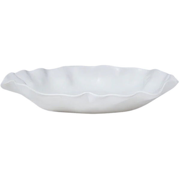 Ruffle Round Platter Snow White - XL