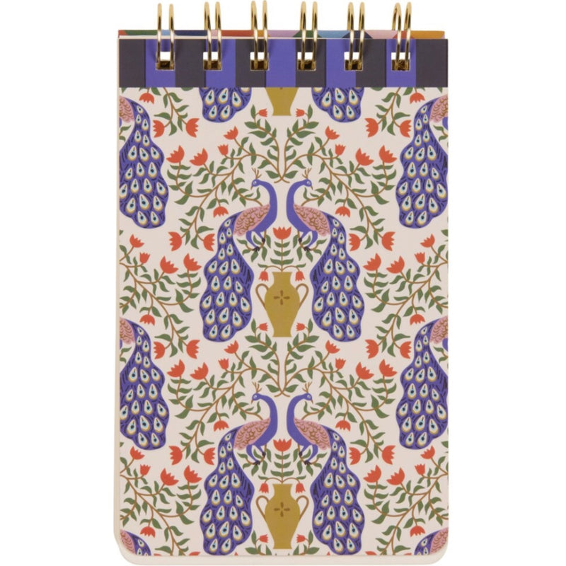 Twin Wire Notepad - Peacock