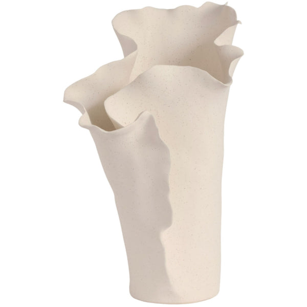 Sarah Cream Speckled Vase 39cm