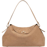 Nicole Suede Handbag - Honey