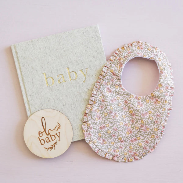Ruffle Bib - Blossom Lily Pink