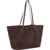 Sawyer Suede Tote Bag - Chocolate