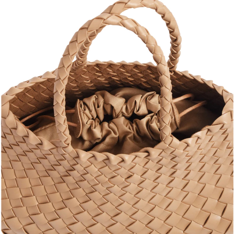 Rani Woven Fan Tote - Camel