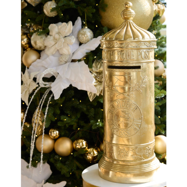 77cm Gilded Santa Mailbox