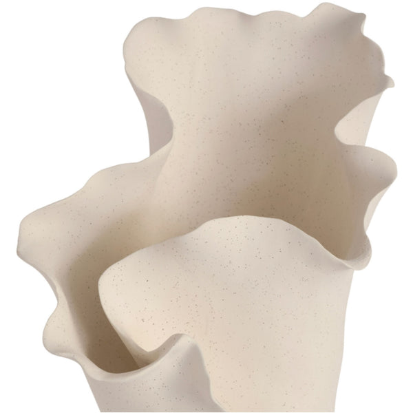 Sarah Cream Speckled Vase 39cm