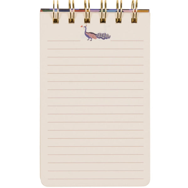 Twin Wire Notepad - Peacock