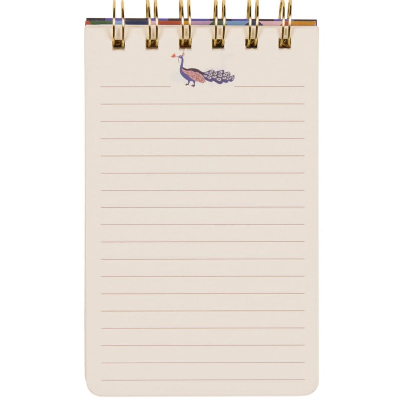 Twin Wire Notepad - Peacock
