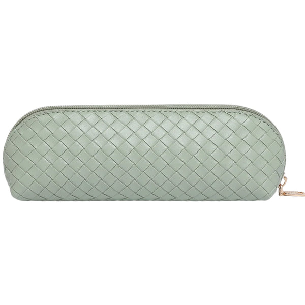 Jayne Woven Makeup Bag- Sage Green