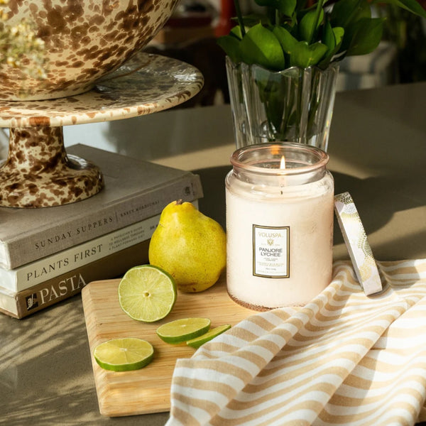 Panjore Lychee 100 hr Glass Candle