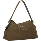 Nicole Suede Handbag - Olive