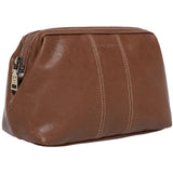 Albie Cosmetic Case - Cognac