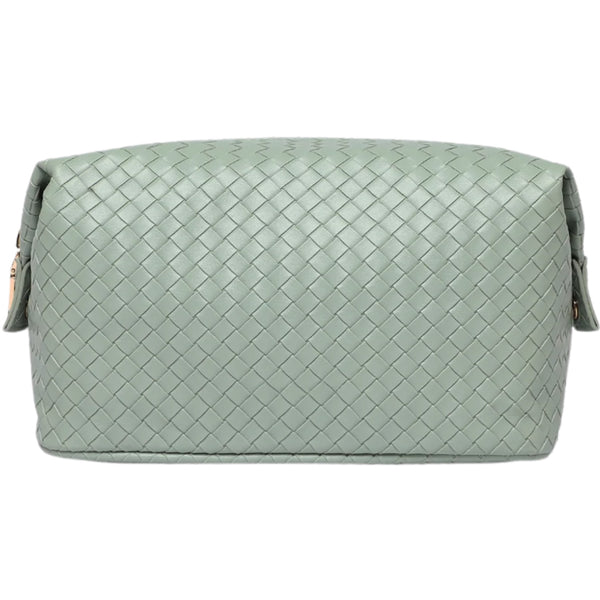Lucinda Woven Cosmetic Case - Sage Green