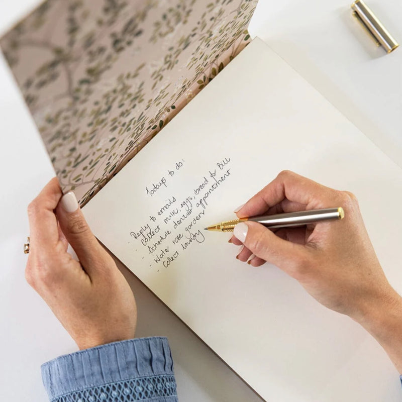 White Blossoms Jumbo Jotter