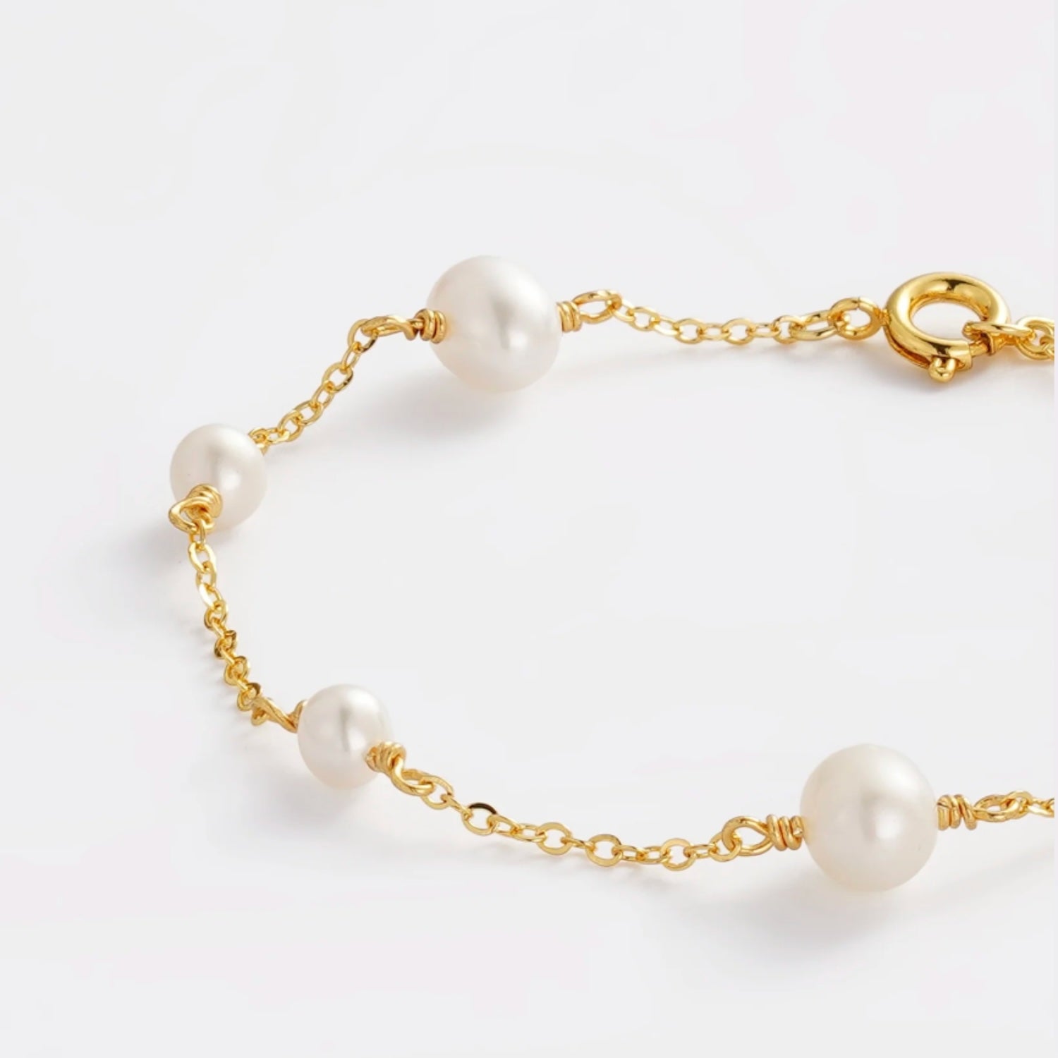 Luna Pearl Bracelet - Gold