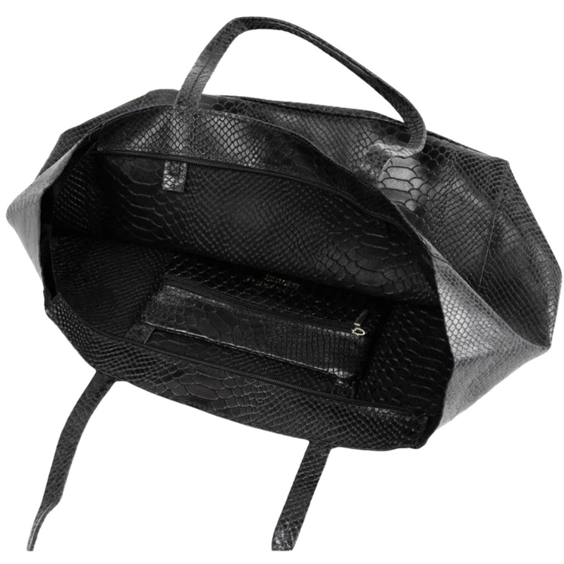 Snake Tote Bag - Black