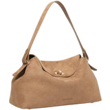 Nicole Suede Handbag - Honey