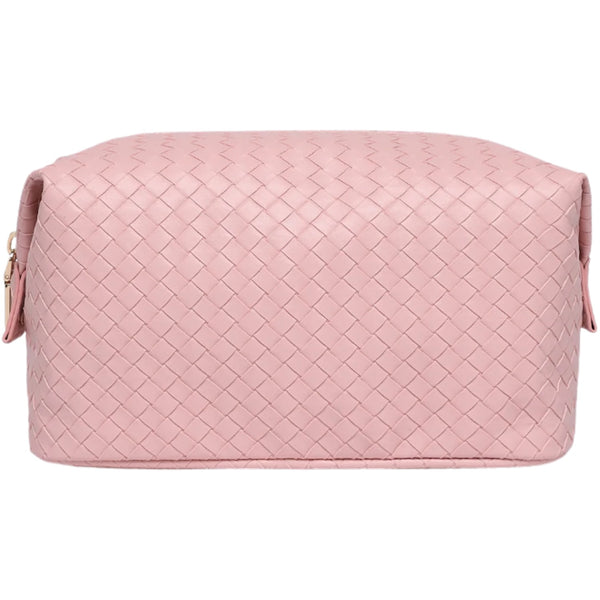 Lucinda Woven Cosmetic Case - Pink