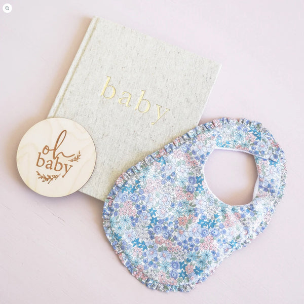 Ruffle Bib - Liberty Blue