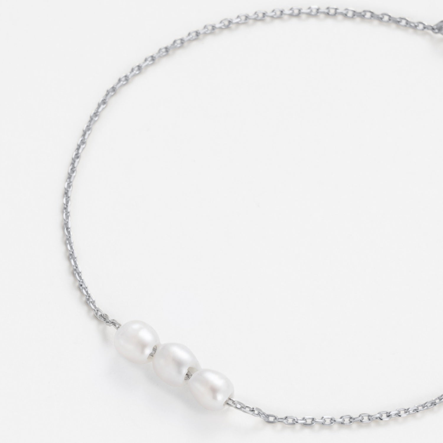 Mini Pearl Bracelet - Silver
