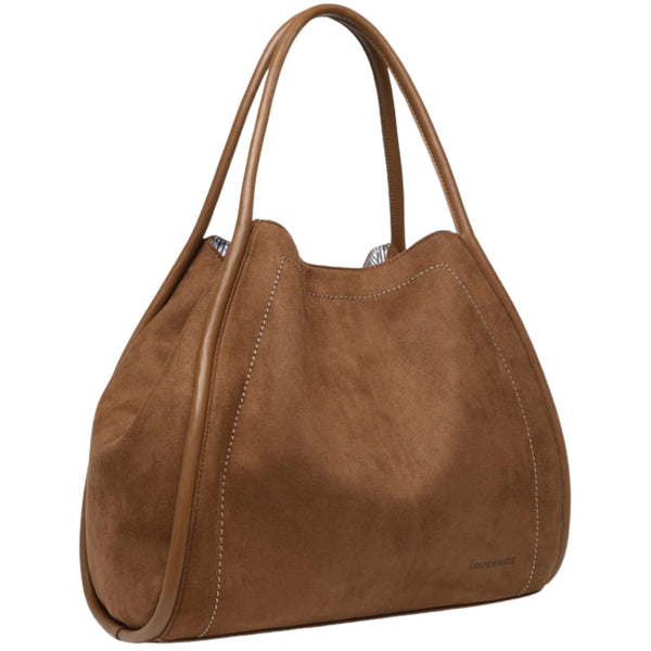 Sutton Suedette Shoulder Bag - Tan