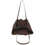 Sawyer Suede Tote Bag - Chocolate