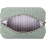 Lucinda Woven Cosmetic Case - Sage Green