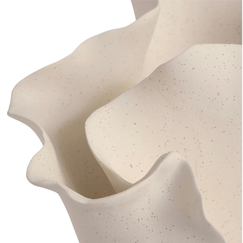 Sarah Cream Speckled Vase 39cm