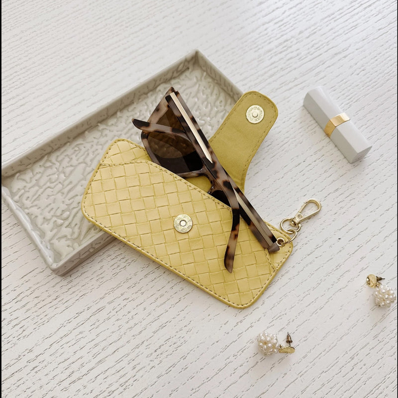 Skittle Sunglass Case - Woven Yellow