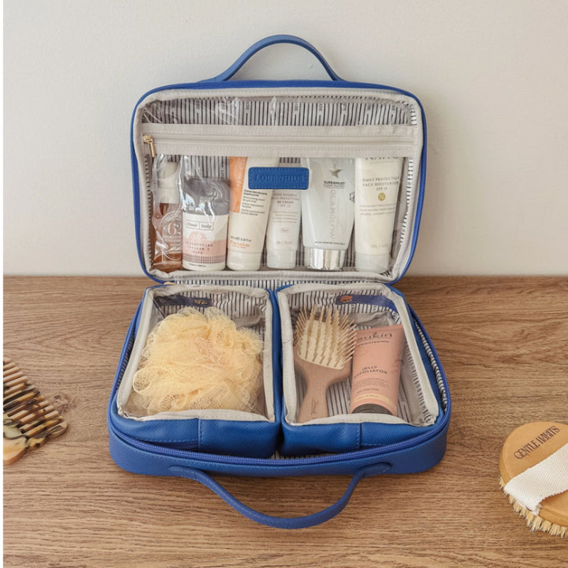 Georgie Cosmetic Case - Ocean Blue