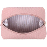 Lucinda Woven Cosmetic Case - Pink
