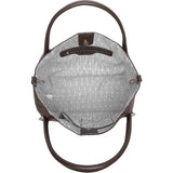 Sutton Suedette Shoulder Bag - Chocolate