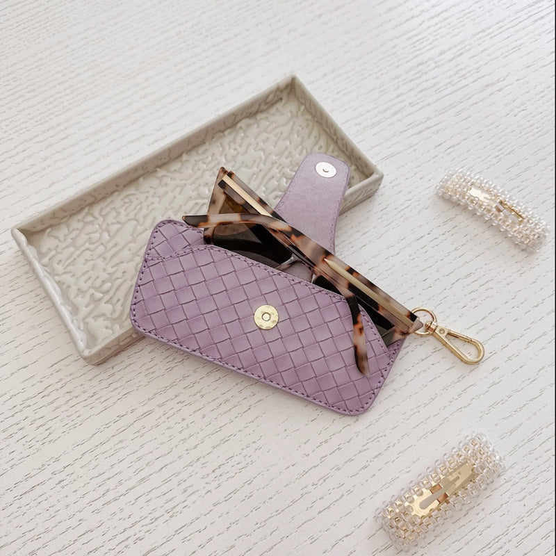 Skittle Sunglass Case - Woven Lilac
