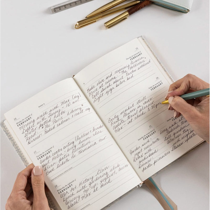 2026 Petite Linen Bound Planner - Dune