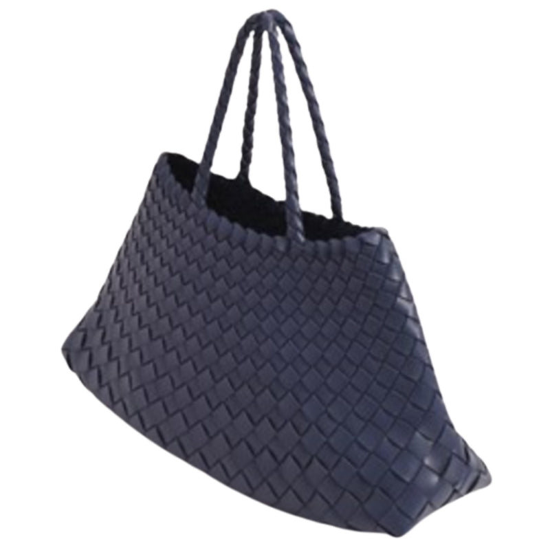 Rani Woven Fan Tote - Blue