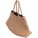 Rani Woven Fan Tote - Camel